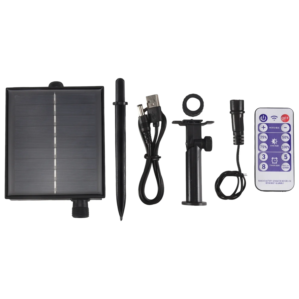 ABKM 1200mAh Solar Panel Control Box Kits Lithium Battery Panel for 3.7V 24V LED String Strip Lamp DC Charging