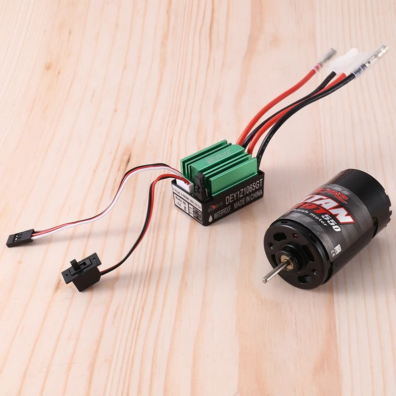 AB33-RCXAZ 320A Brushed ESC + 550 Brushed Motor For 1/10 RC Crawler Axial SCX10 AXI03007 90046 Traxxas TRX4 D90