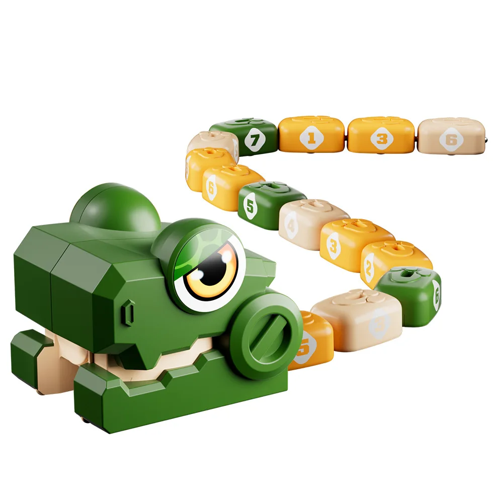 Magnetic Snake Game,Remote Control Eating Snake Toys Sound & Light Competitive Racing Game,Rechargeable Interactive Toy for Kids