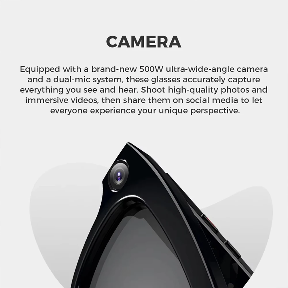 SENBONO AI gafas inteligentes Chat GPT 5MP cámara Bluetooth llamada asistente de voz gafas de Control de traducción en tiempo Real para hombres y mujeres