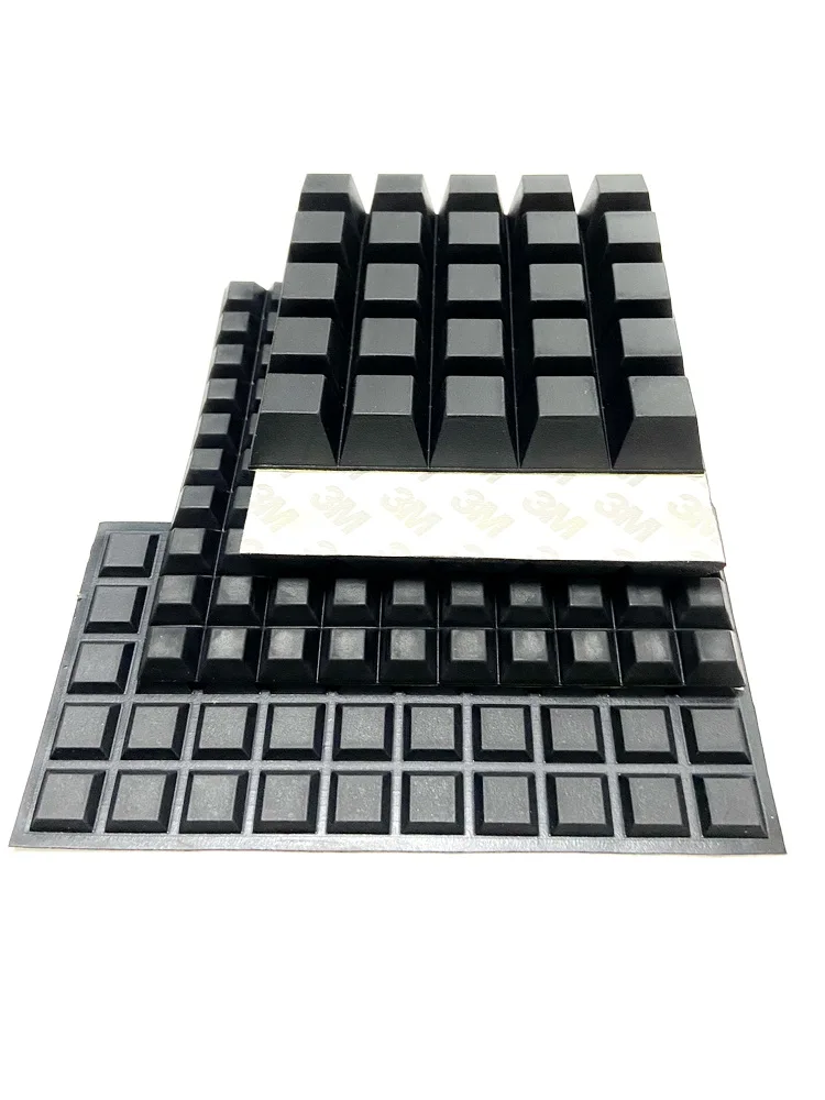 Furniture Cabinet Door Anti-Collision Self-Adhesive Rubber Foot Pad Square Circular Black Semi Transparent Chassis Damping Block