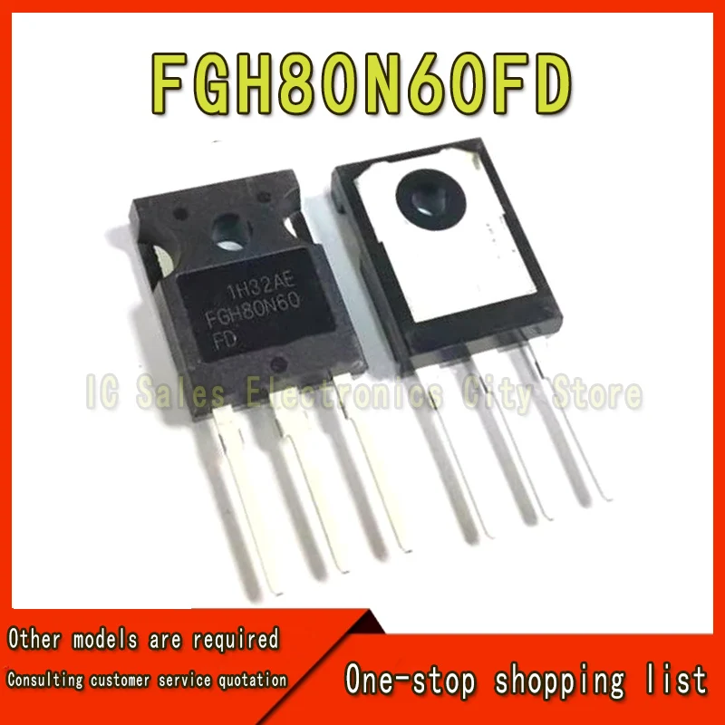 5pcs FGH80N60FD FGH80N60 80N60 tot 247 80A 600V tot 247 tube/power light transistor