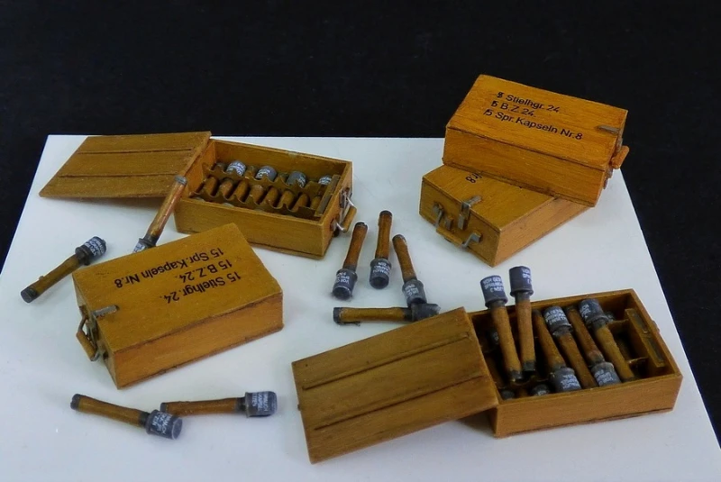 1/35 スケール ダイキャスト樹脂モデル組み立てキット第二次世界大戦ドイツ手榴弾シーンモデル未組み立て未塗装エッチングシートなし