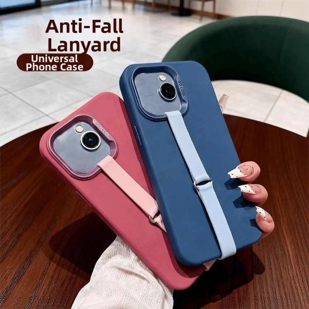 Silicone Phone Finger Ring Holder Anti-Lost Reinforced Connection Phone Wristband Strap Flexible Structure for Samsung