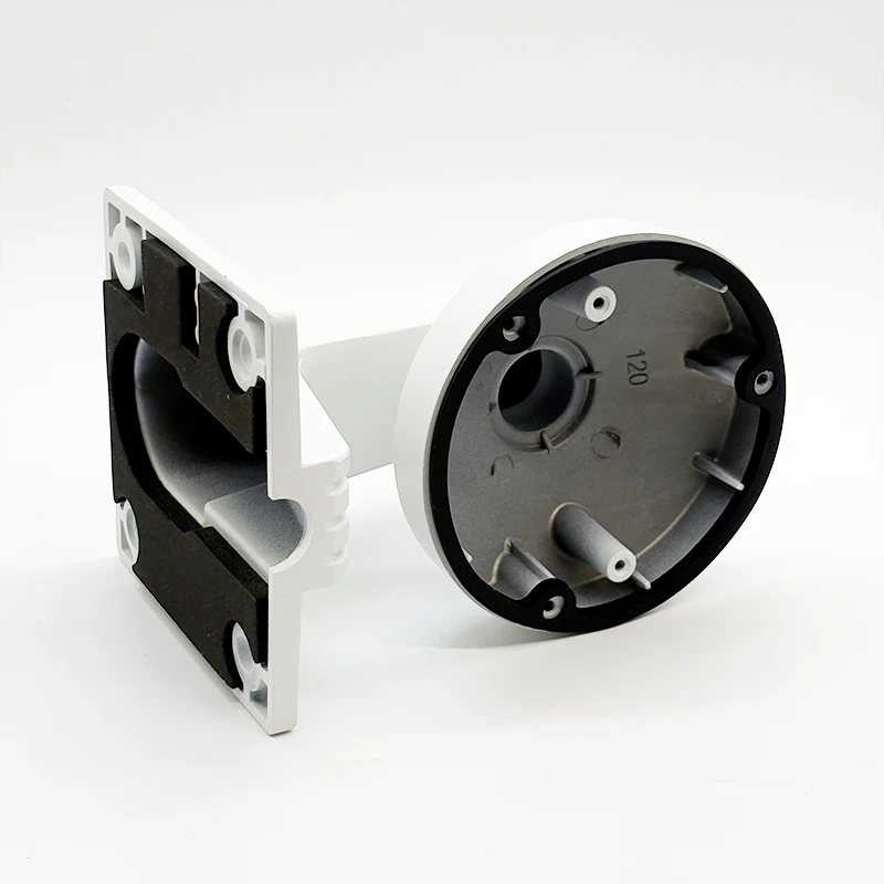 Hikvision جدار جبل قوس DS-1272ZJ-120 سبائك الألومنيوم Φ120 جدار تصاعد قوس للكاميرا بشكل قبة صغيرة