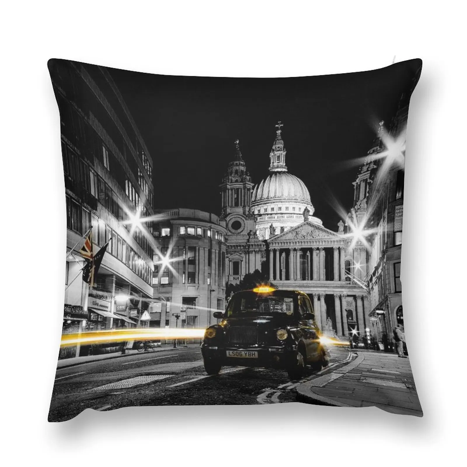 St Pauls London with Black cab Throw Pillow Decorative Sofa Cushions Sofa Cushions Cover Christmas Cushion For Home pillow