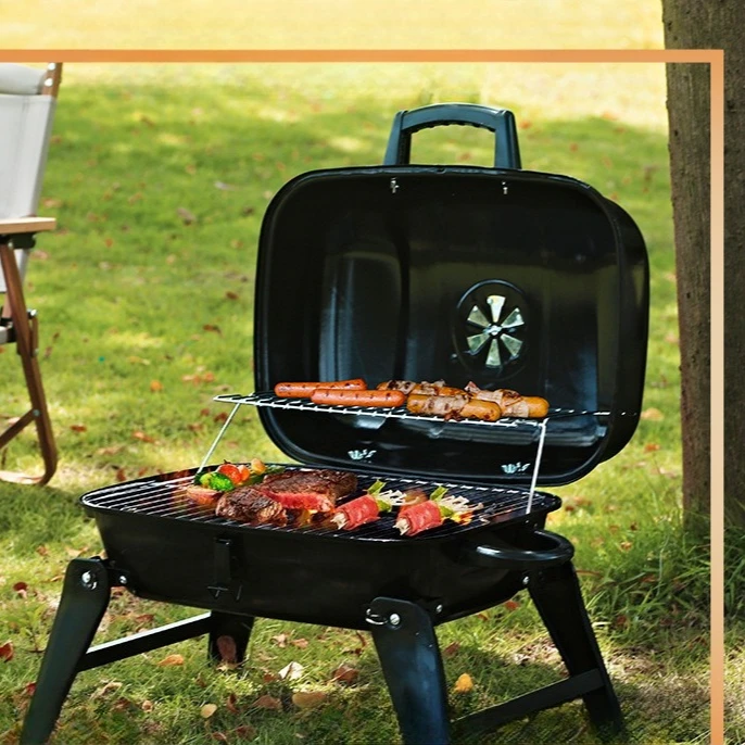 Multifunctional Dual Purpose Charcoal Grill Portable Outdoor Camping Rack Mini Household Tea Boiling Stove
