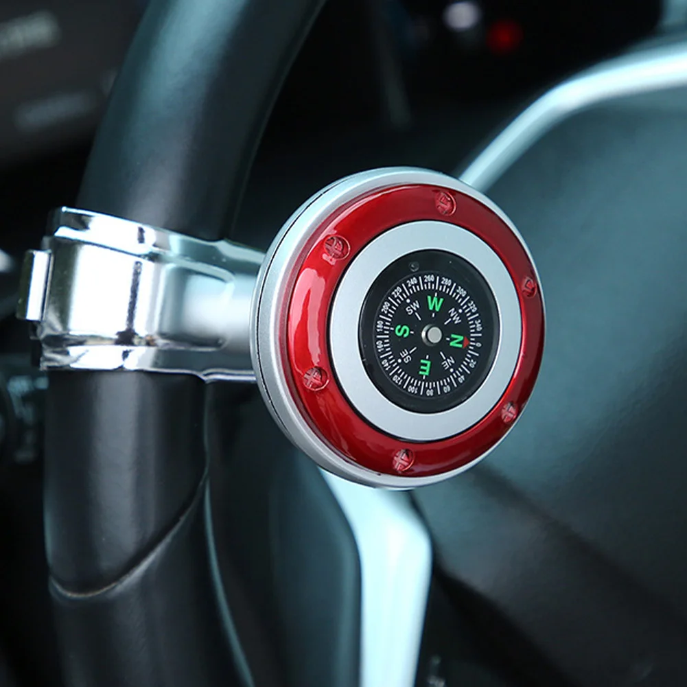 

360 Degree Metal Bearing Type Booster Steering Wheel Power Ball With Compass Car Steering Wheel Accessories