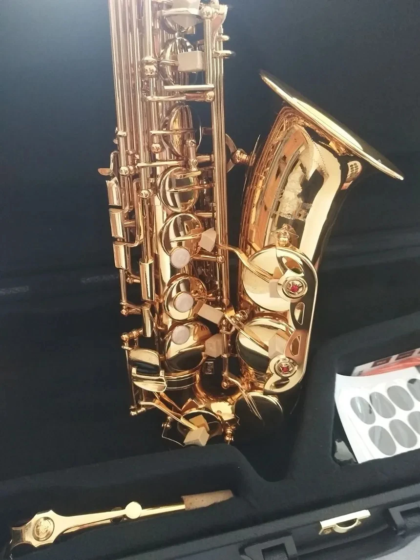 

New Arrival 875EX Alto Saxophone Eb Tune Brass Lacquer Gold Professional Woodwind Instruments With Accessories