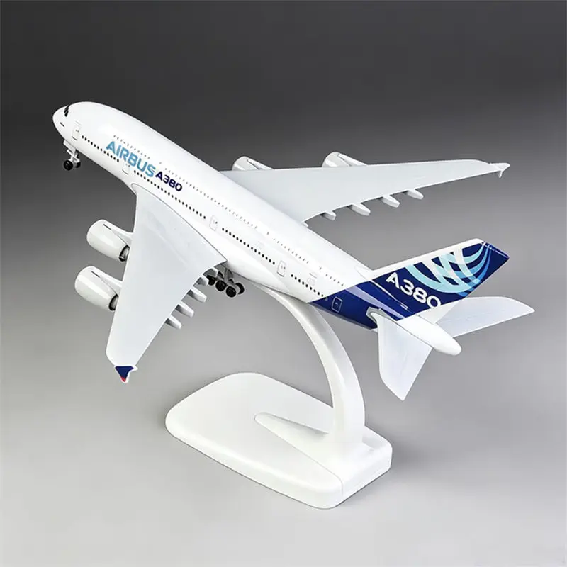 NEW A380 Alloy Airliner Airplane Model Large Simulation Commercial Transport Double Decker Aircraft Model Sound Light Kids Gifts