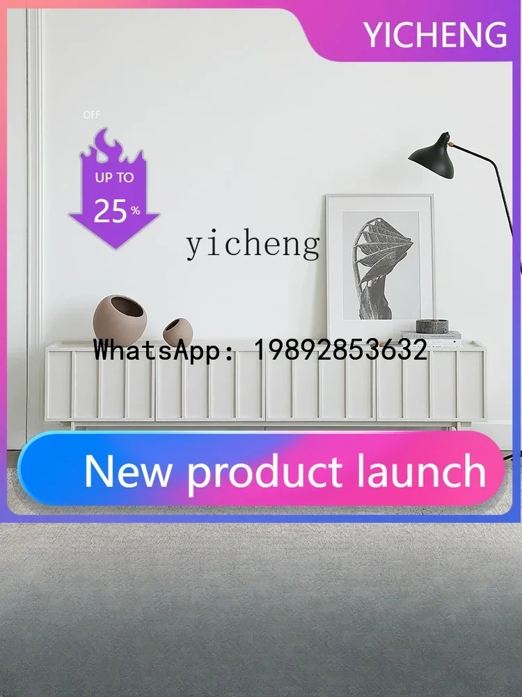 

TV Cabinet Vintage Cream Style Solid Wood TV Cabinet Modern Simple Storage Locker