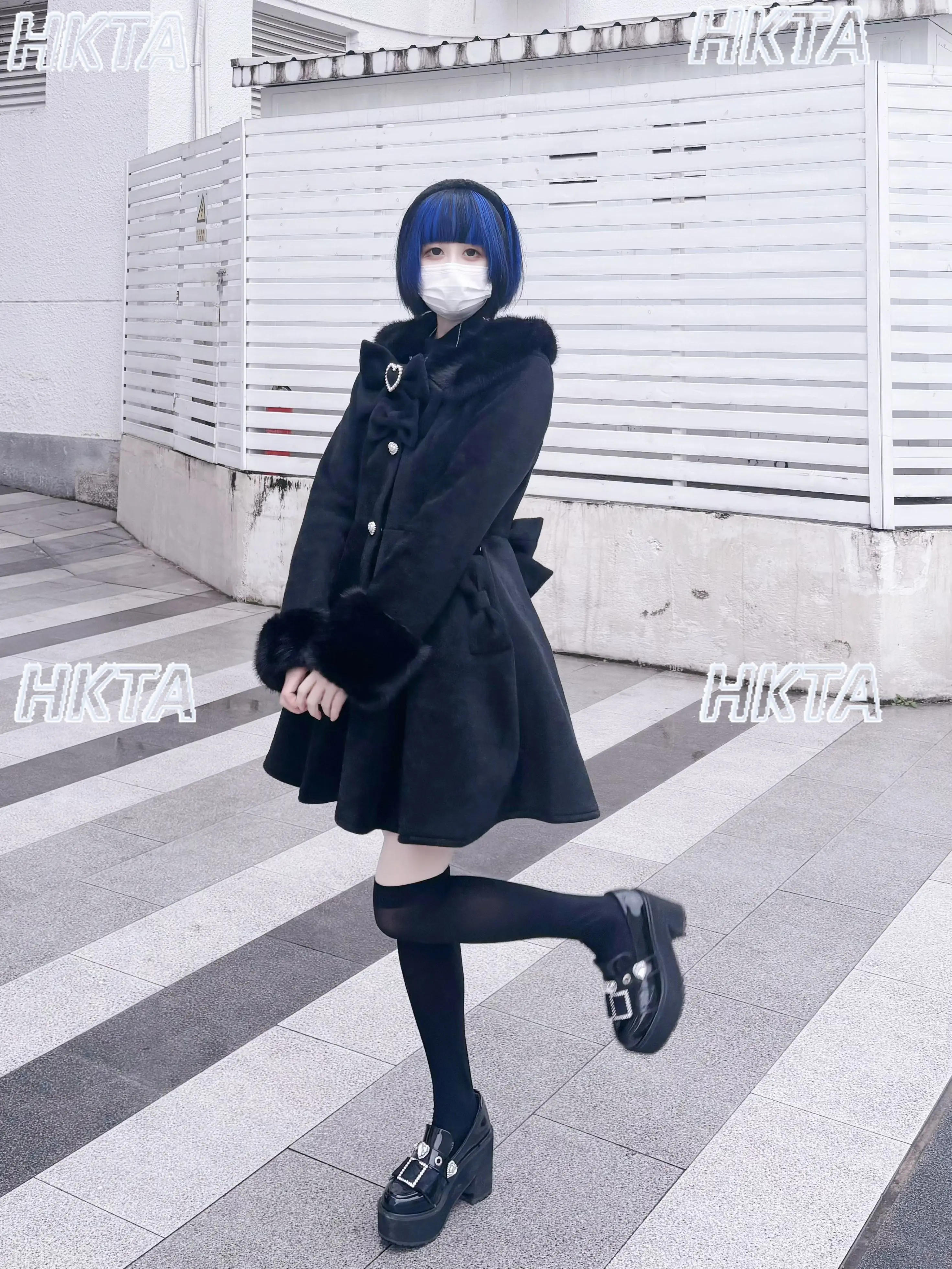 

Original Design Woolen Fashion Japanese Sweet Coat Bowknot Fleece Lined Warm Cute Girl 2025 New Winter Long Cashmere Jacket