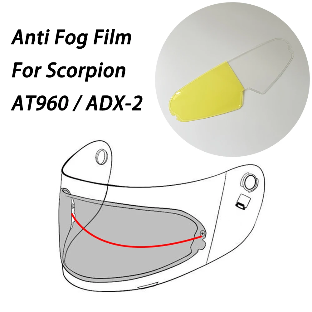 

Motorcycle Helmet Visor Patch Film For Scorpion AT960 ADX 2 Visor Anti Fog Film Helmet Accessories