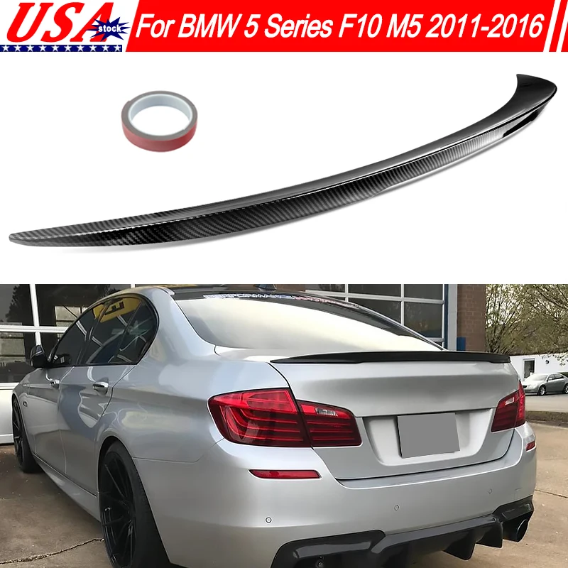 

For BMW F10 535i M5 2011-2016 Carbon Fiber Look Performance Trunk Spoiler Wing Lip Magickit
