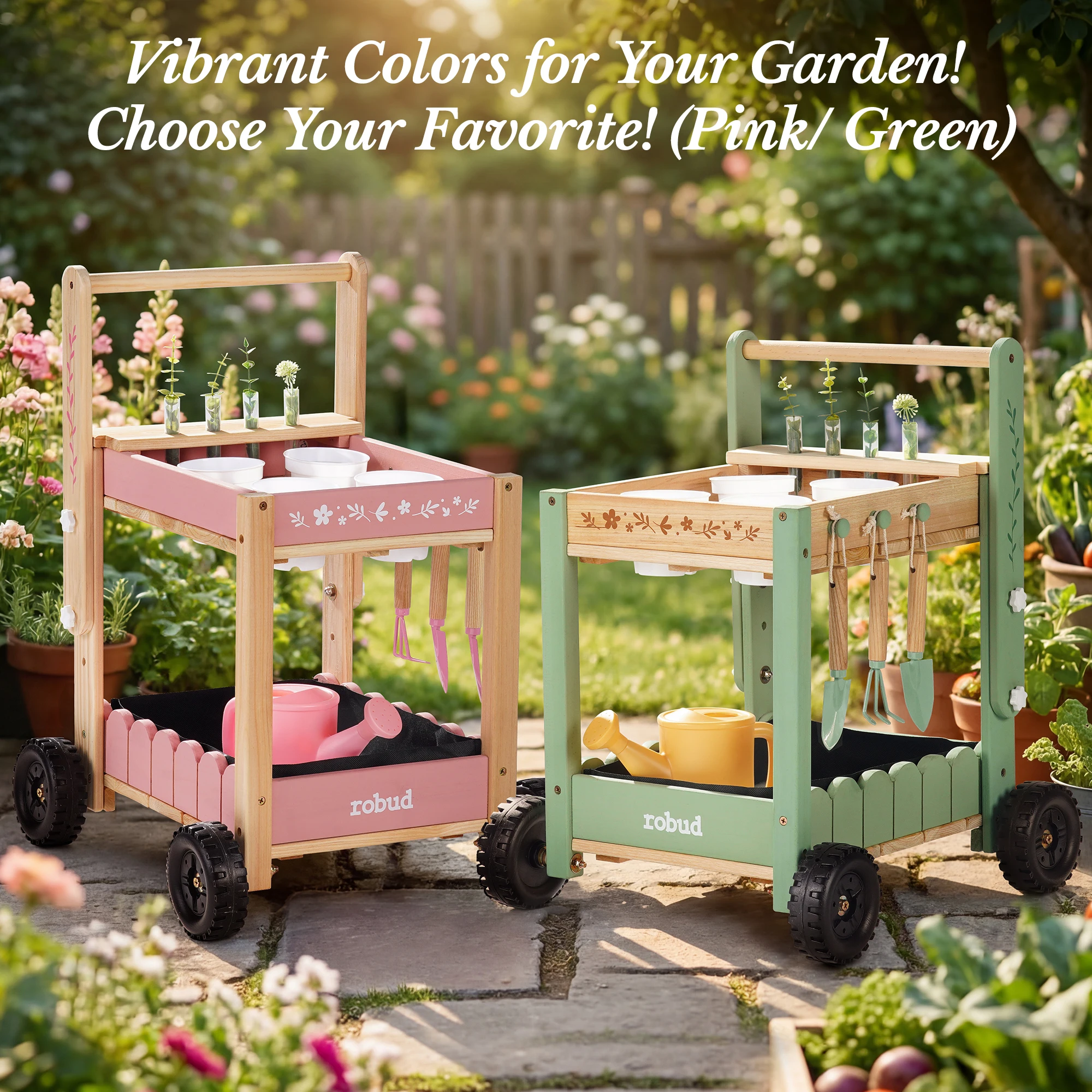 ROBUD 나무로 만든 야외용 어린이 진흙 주방 세트, - Gardening Tools Girly 리뷰 및 가격