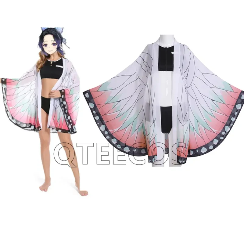 

ABC123bilibili Swimwear Kochou Shinobu Bikini Nezuko Swimsuit Kimono Cover Anime Summer Bathing Suit Plus Sizex,3;b'2.