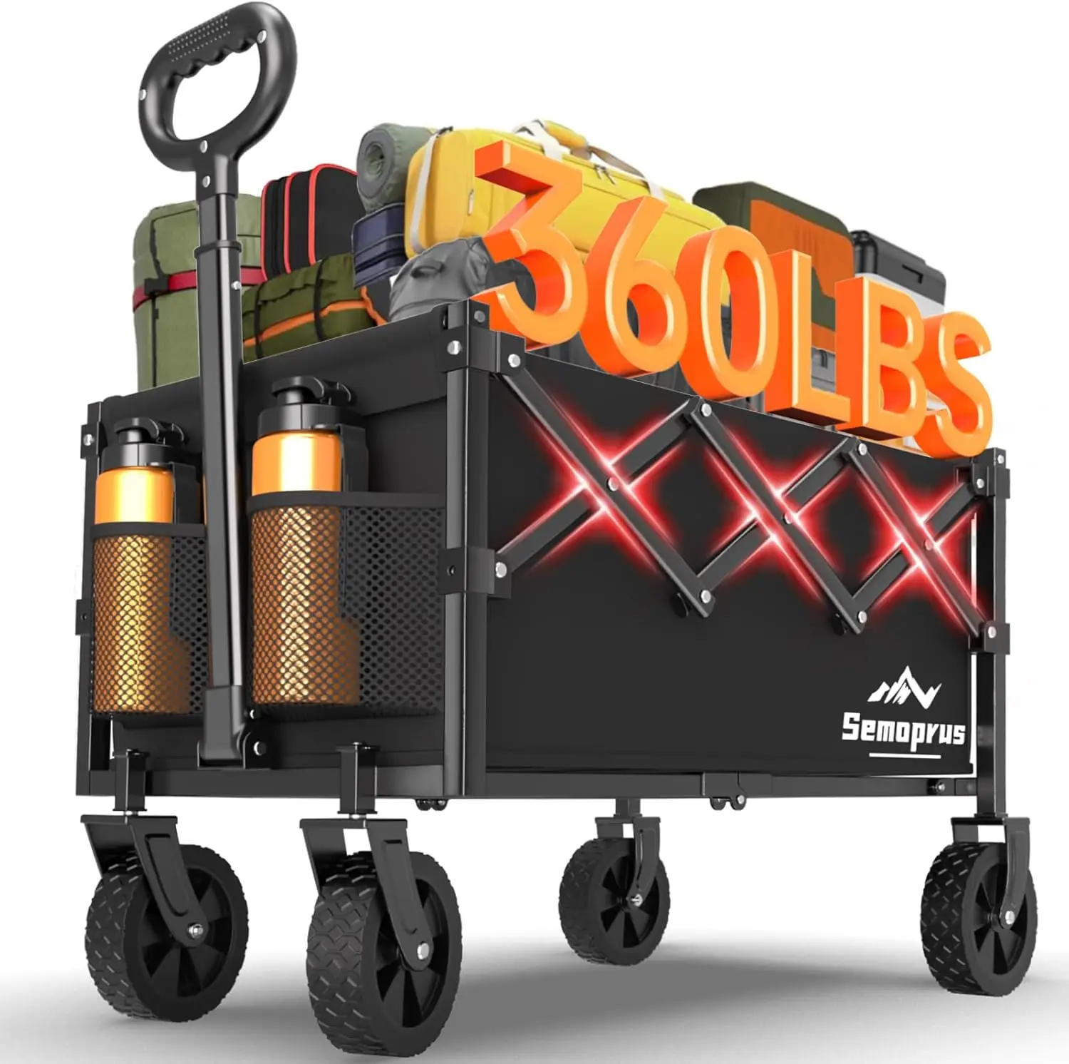 

Складная тележка-платформа, грузоподъемность 360 фунтов, усиленная, с колесами, портативная, 100 л