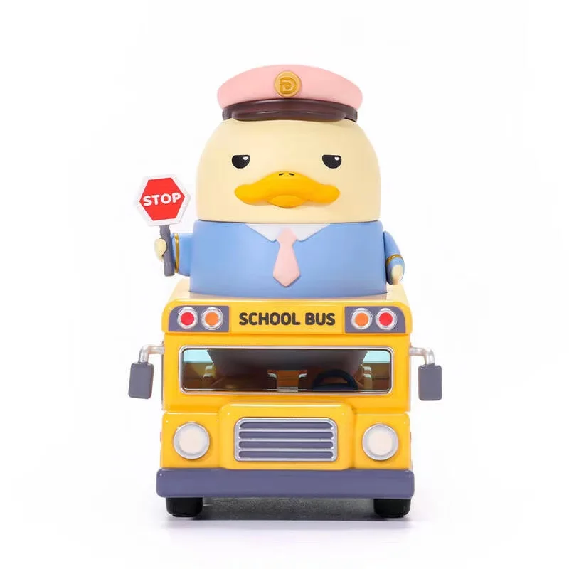 Kawaii School Bus YA! Series DUCKOO Action Figure Toys Room Car Decorate Gifts for Kids Original Cute 9.4cm DUCKOO Doll Toys