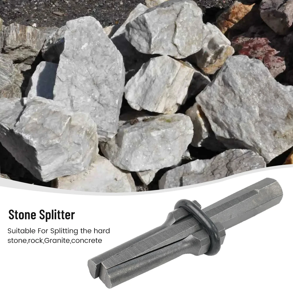 Rock Splitters Stone Splitter Hand Tools Set 14/16mm 4pcs Concrete Splitters Stone Splitting Tool Wedges Feather