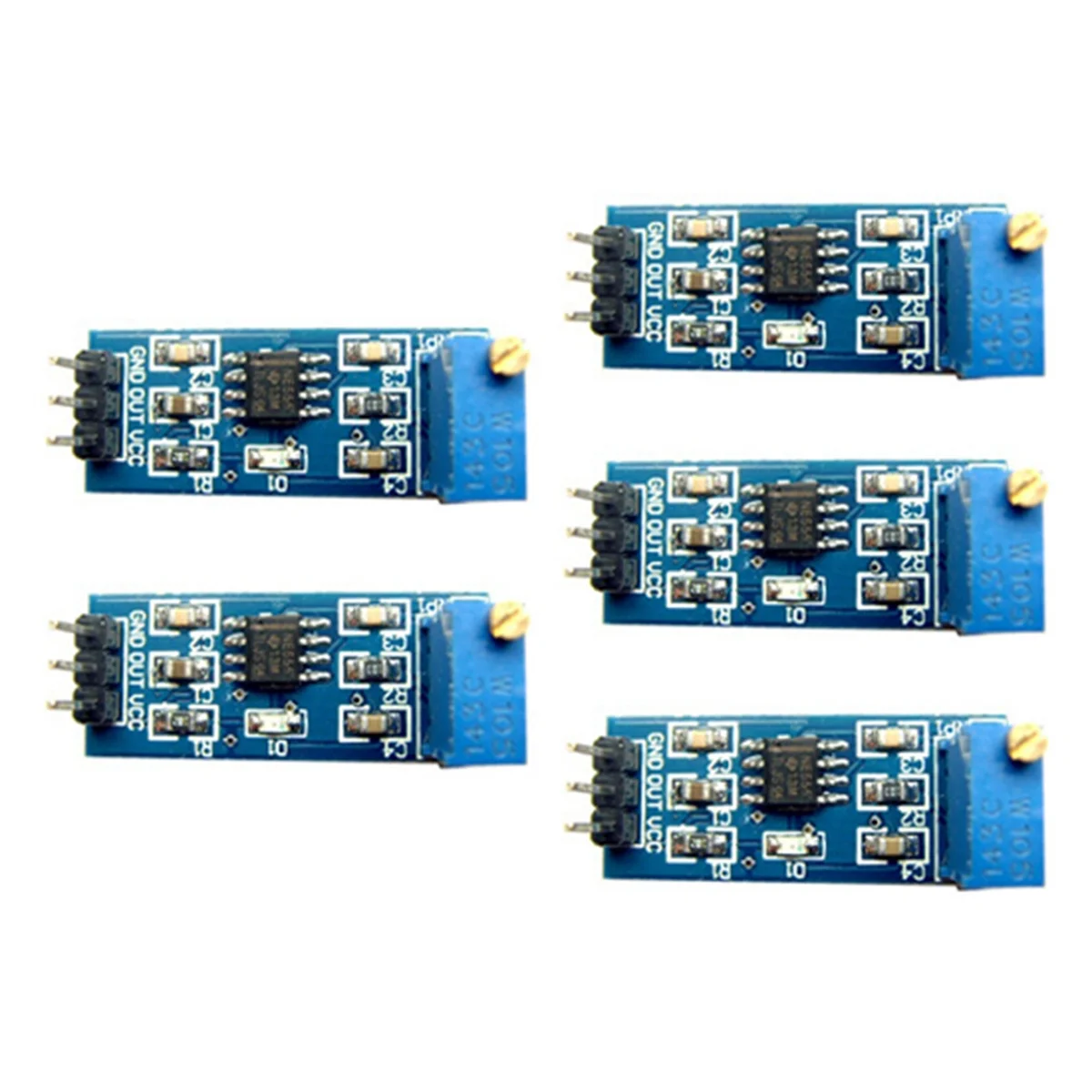 NE555 Pulse Generator Square Wave Rectangular Wave Frequency Adjustable Mini Signal Generator Module,5Pcs