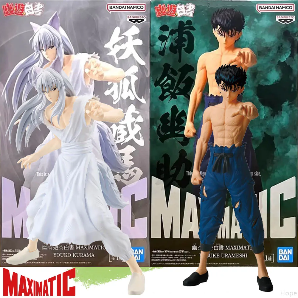 Original BANPRESTO MAXIMATIC Yu Yu Hakusho Yuusuke Urameshi Youko Kurama figura Anime modelo de juguete