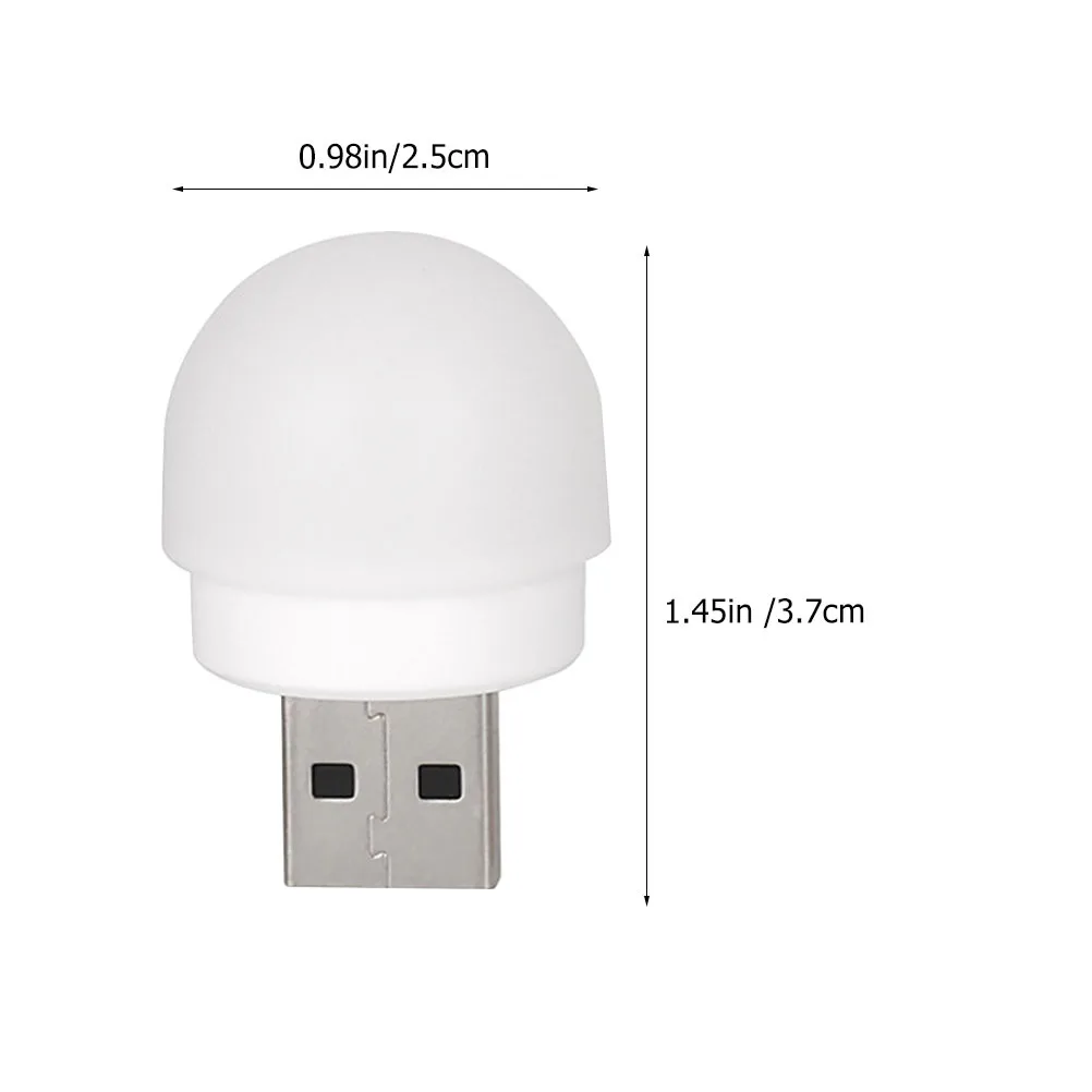 2Pcs USB Night Lights Mini LED Bedside Lamps Portable Bedroom Emergency LED Lights USB Charging Compact Lightweight Plastic