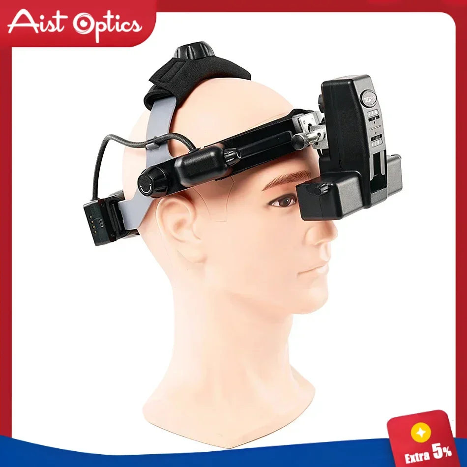 Aist Ophthalmic Equipment Binocular LED Head-Mounted Non-Contact Indirect Ophthalmoscope Retinoscope | Rechargeable BIO-200