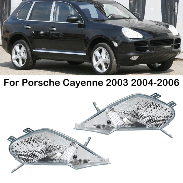 Dla Porsche Cayenne 2003 2004 2005 2006, przednie boczne światło obrysowe samochodu, przezroczysty wskaźnik, kierunkowskaz 95563103301 95563103401