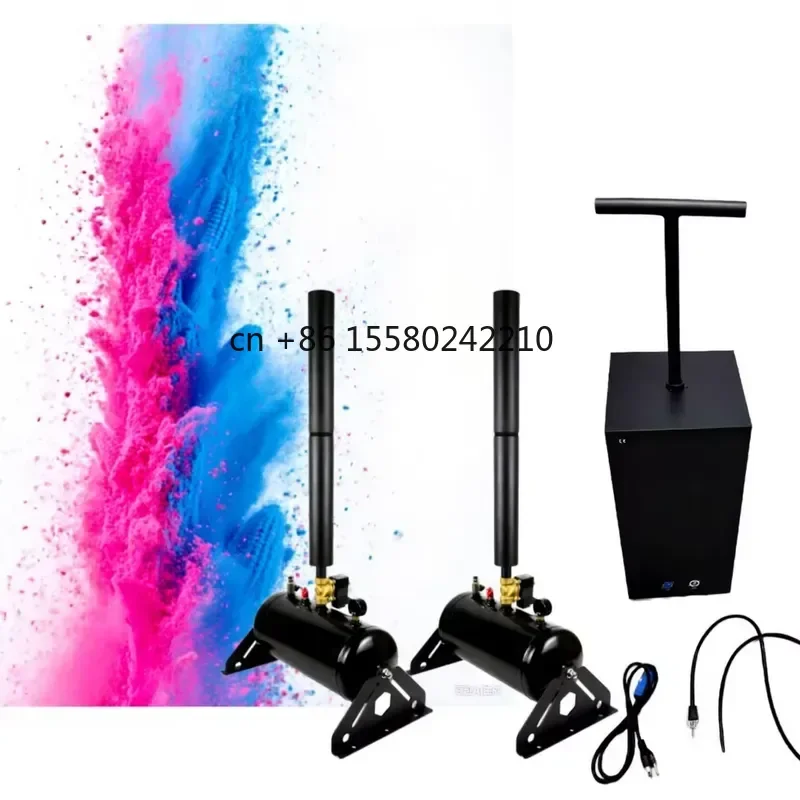 2026 hot for Super Large High FX Compressor Air CO2 Blaster Square Baby Shower Confetti Streamer Machine Color Smoke Powder