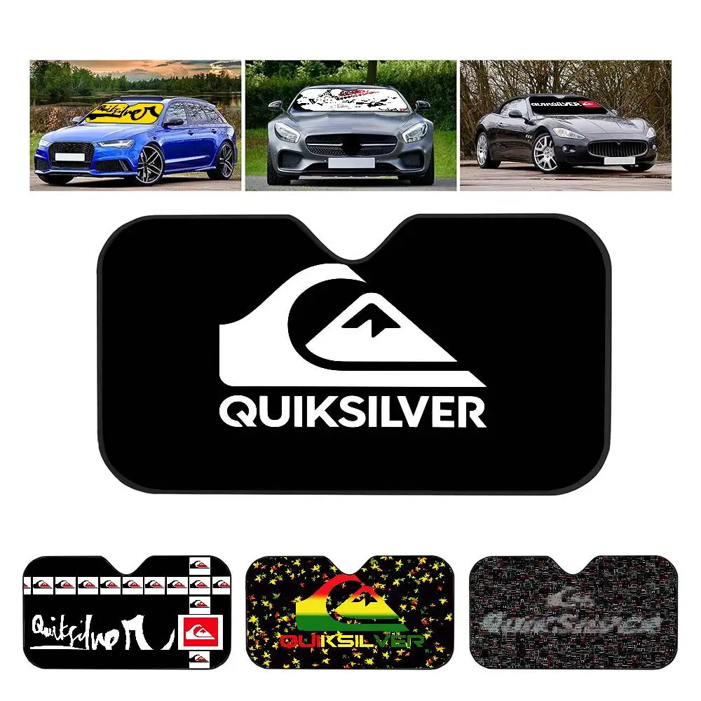 

Солнцезащитный козырек с логотипом Q-QuiksilverS, складное переднее лобовое стекло автомобиля 70x130 см, крышка лобового стекла автомобиля, теплоотражатель