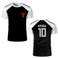 Captain Tsubasa Anime Tshirt Hyuga Animation Cosplay Short-sleeved 3D Printed Football Jersey T-shirts Mens Designer Clothes