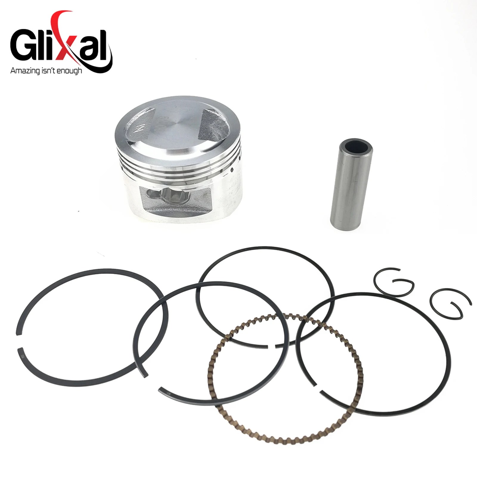 Glixal GY6 105cc Chinese Scooter Engine 52mm Big Bore Cylinder kit with Piston Kit for 4T 139QMB 139QMA JONWAY ZNEN Roketa Moped