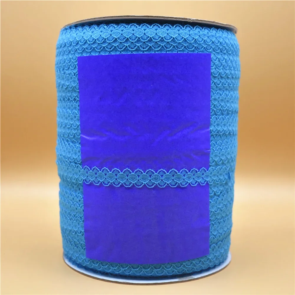 Großhandel 600 Yards/Los Weißes Spitzenband 14MM breites Bortband DIY bestickte Spitze zum Nähen, Dekoration, afrikanische Spitzenstoffe, Zubehör – Detail 6