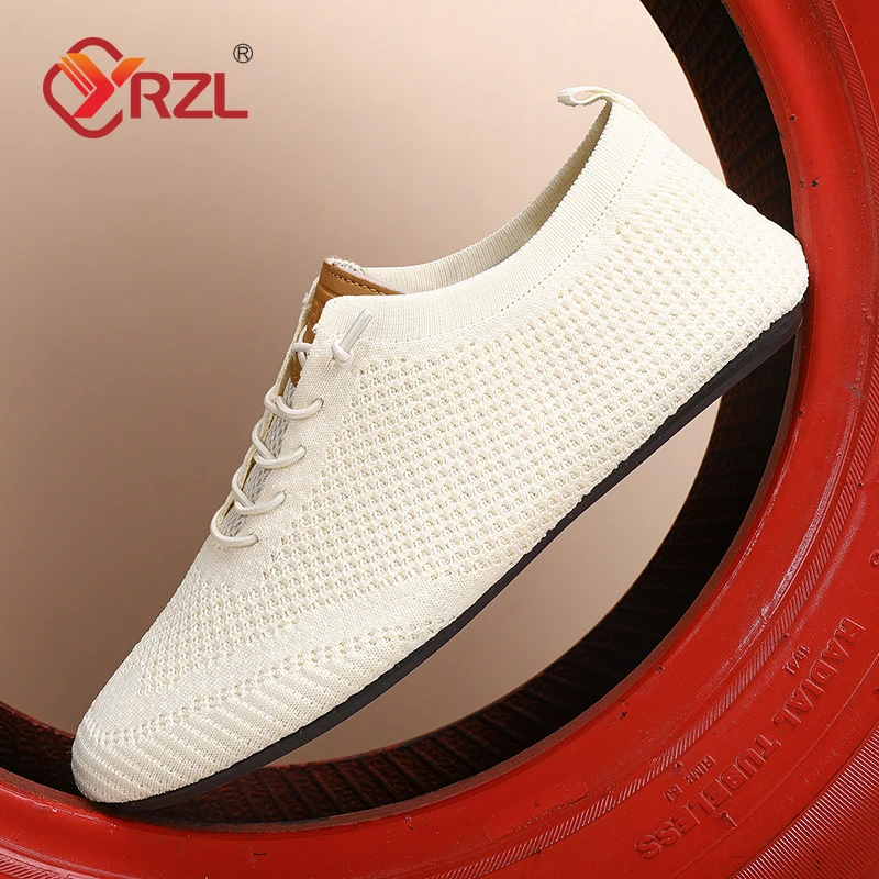 YRZL Mesh Loafers Men Driving Moccasins Thin Bottom Flats Walking Shoes Breathable Non Slip Casual Loafers Summer Men's Shoes