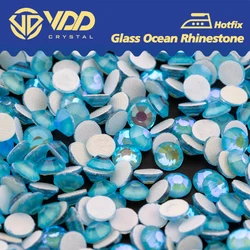 VDD 382 D.H Blue SS6-SS30 Hot-Fix Glass Rhinestones Crystal Flatback Strass Stones For Wedding Dress DIY Crafts Accessories