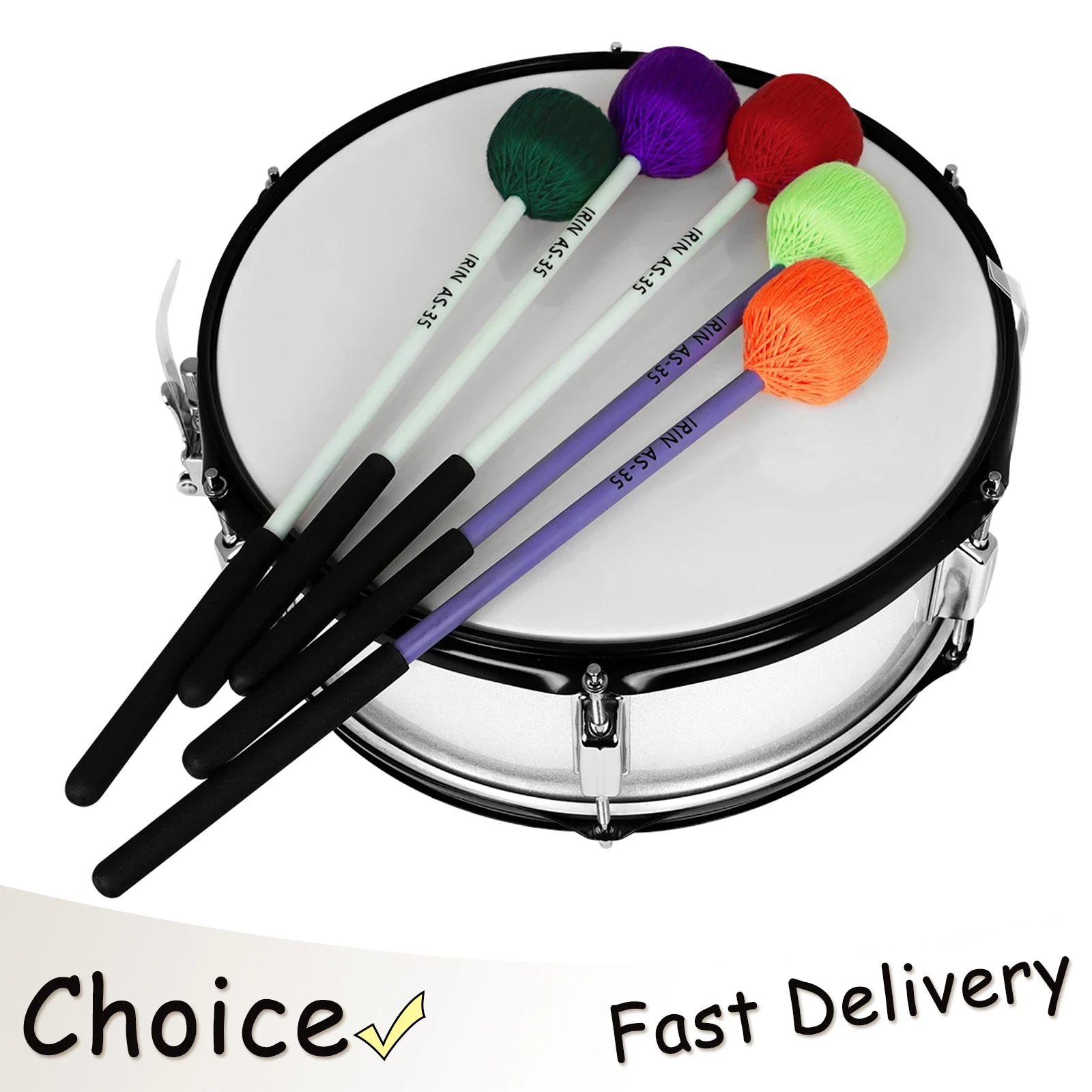 Baquetas para Marimba IRIN, Baquetas Extra Grandes con Cable para Marimba, Accesorios para Instrumentos Musicales de Percusión