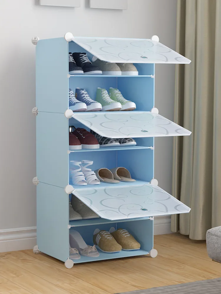 DIY Magic Piece Assembly Shoe Rack Plastic Easy-to-disassemble Shoe Cabinet Customized Simple Storage Cabinet for Dormitory Rent