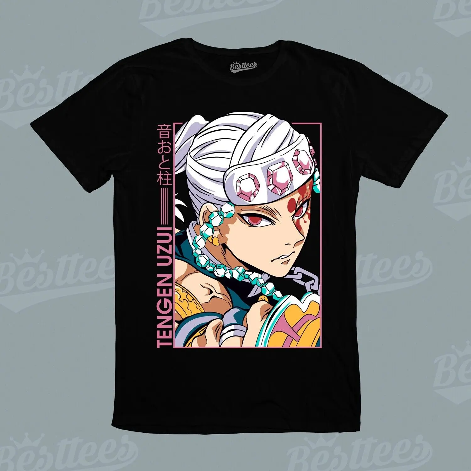 Camiseta de Anime japonés para hombres y mujeres, camisa de Manga, Demon Slayers, Tengen Uzui, retrato