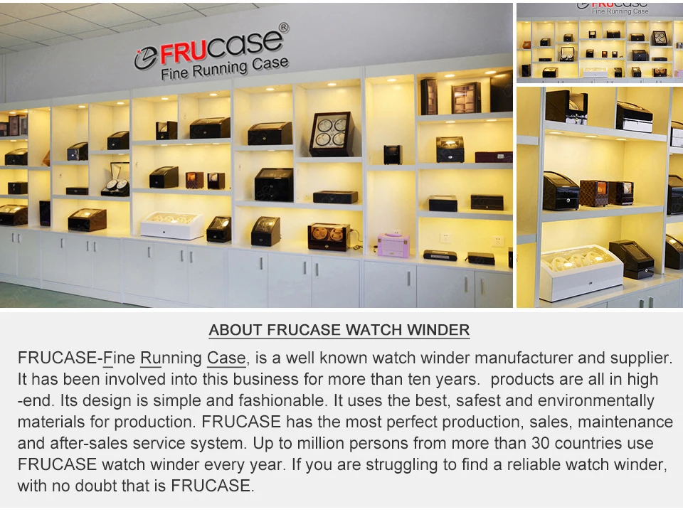 FRUCASE Watch Winder for Automatic Watches Automatic Winder for 3 Watches Watch Box
