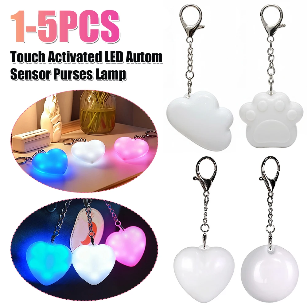 

Светильник для сумочки, перезаряжаемый, ночник, сенсорное управление, светящийся в форме сердца, лучший подарок для женщин, девушек, мам