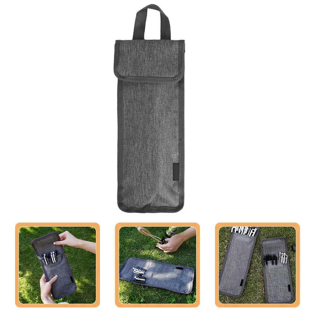 

1 Unit Camping Outdoor Storage Bag Waterproof Oxford Material Tent Nail Holder Portable Peg Pouch for Hiking Travel Compact Tent