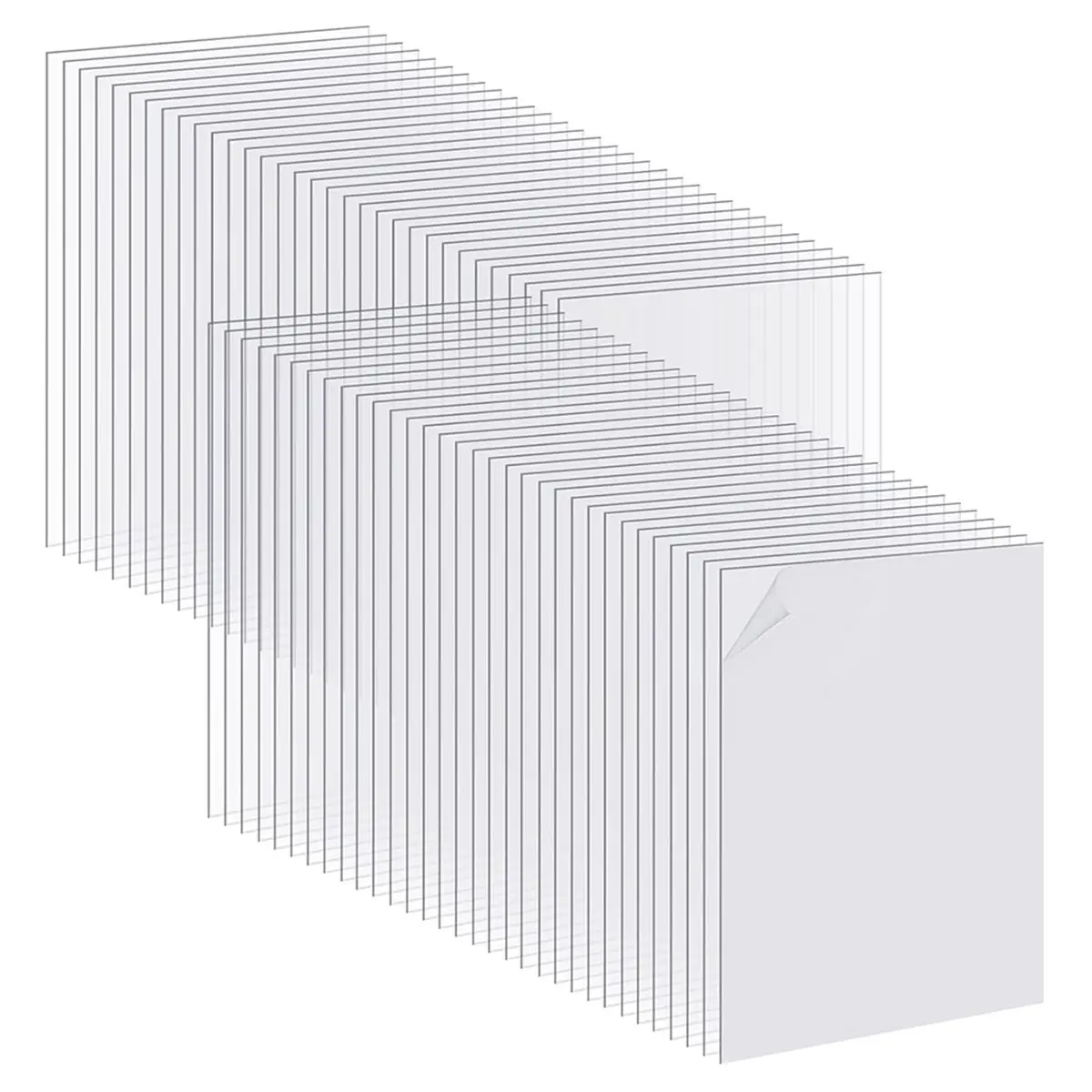 【2026 TOP Global】▼△◑80 Pack Clear Acrylic Sheets 5 X 7 Inch 1 mm Thick Acrylic Panel for Picture Frame Glass Replacement,Art Cra