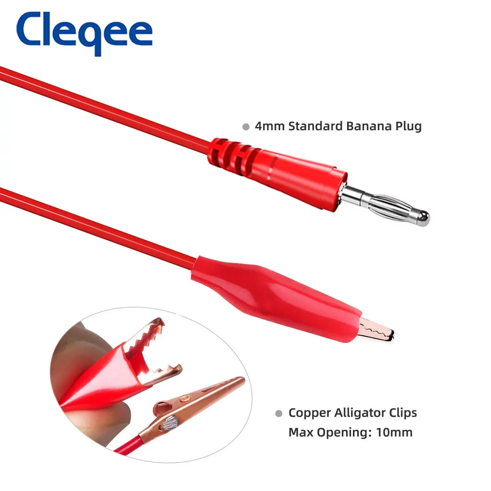 Cleqee P1920 Automotive Back Probes kit 4mm Banana Plug to Alligator Clip Multimeter Test Leads Non-Destrutive Piercing Needles