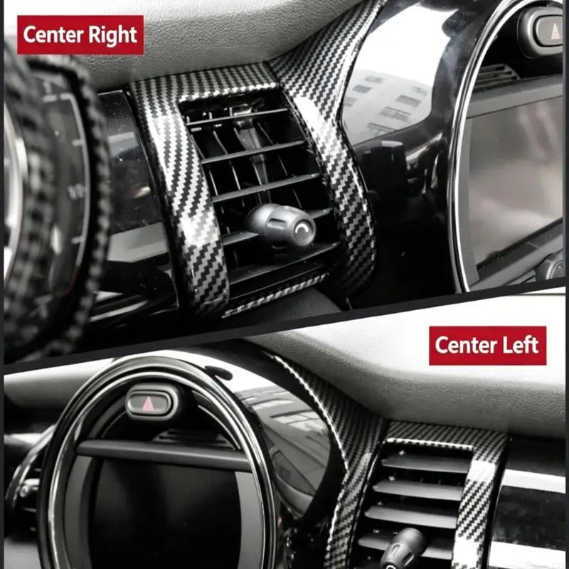 D5BE Dashboard Air Outlet Trim Set with 6 Piece Carbon Pattern  for F55 F56 F57