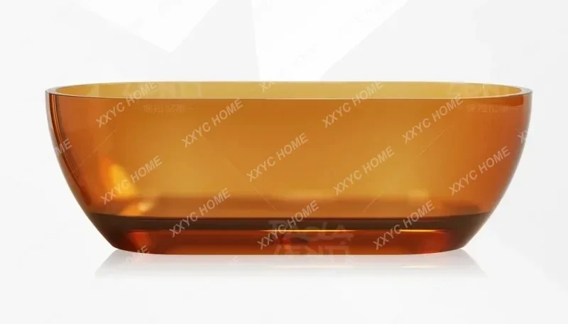 

Y Independent integrated resin transparent bathtub Home hotel, double color bathtub