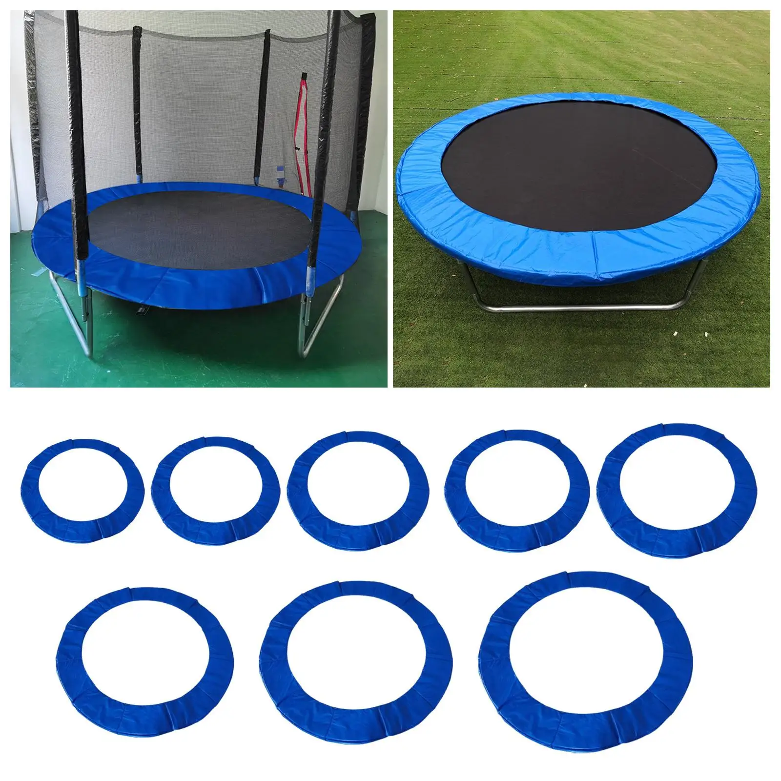 Universal Trampoline Spring Cover Weather Resistant Round Frame Pad for Trampoline 10ft Garden Safety Protection Mat