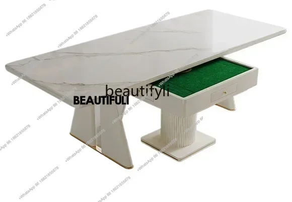 

SS NewModern rock slab living room mahjong table dining table integrated multifunctional electric multifunctional mahjong machin