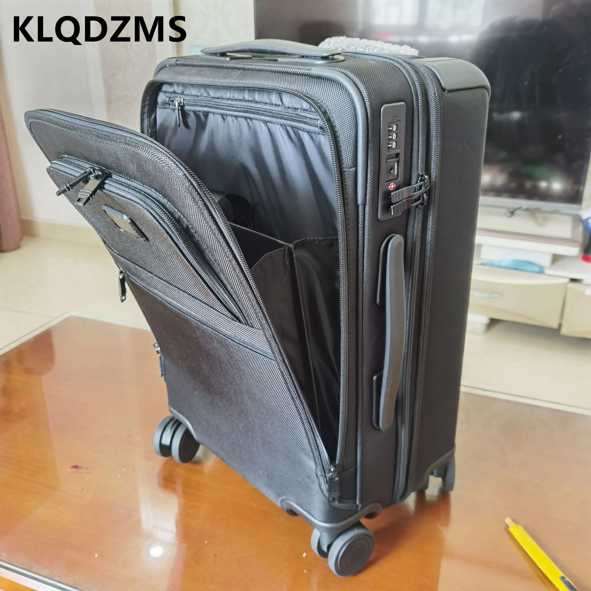 KLQDZMS-caja de equipaje de nailon impermeable, Maleta de viaje con ruedas universales extensibles, 20 pulgadas