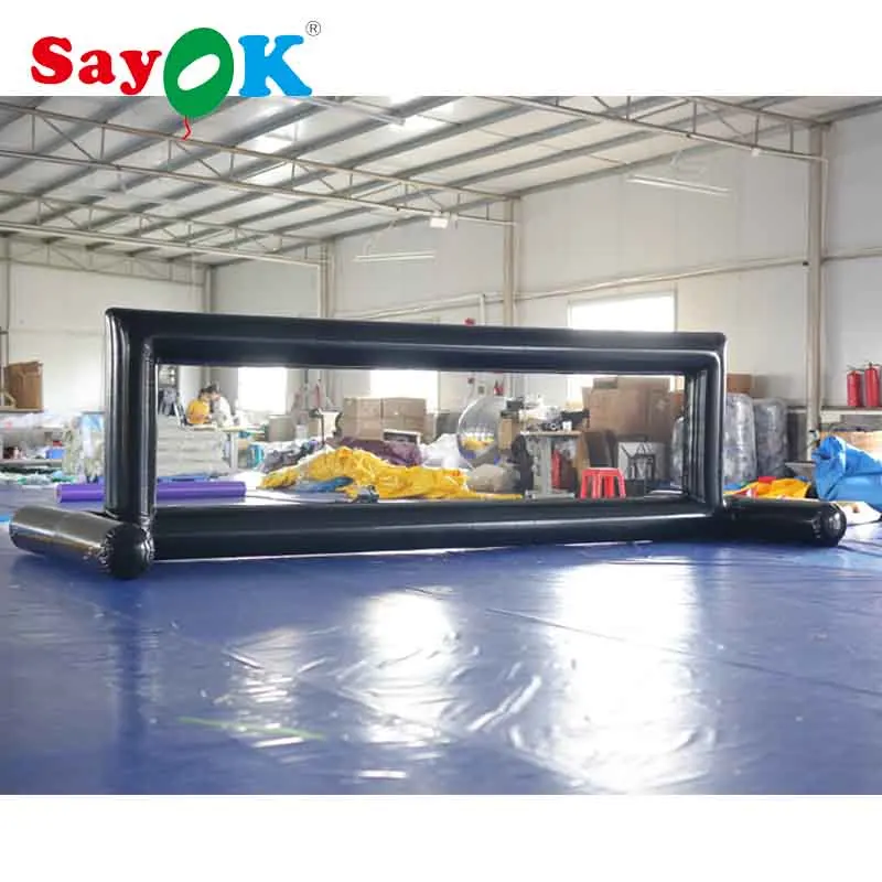 

SAYOK 4m Giant Inflatable Volleyball Court Inflatable Beach Pool Volleyball Net Water Field for Outdoor Sport Game Pool Black