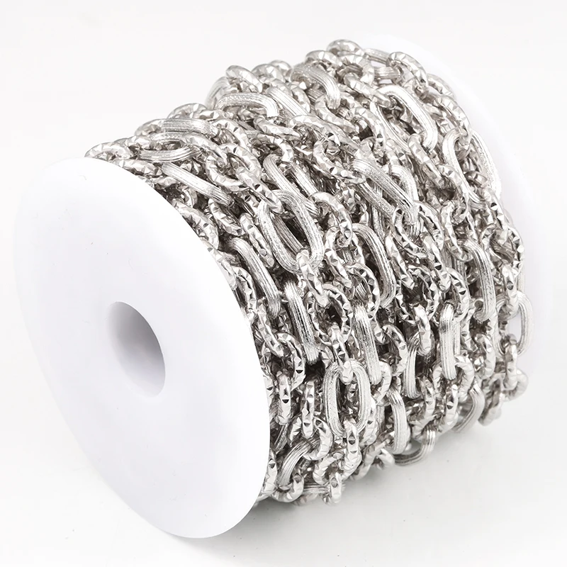 1 Meter Stainless Steel 3:1Cross Oval Chain Hip Hop Punk Link For DIY Jewelry Accessories Handmade Necklace Bracelet Materials